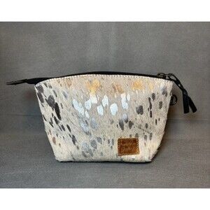 AD American Darling Makeup Bag Clutch Purse Leather Cowhide Leather Western